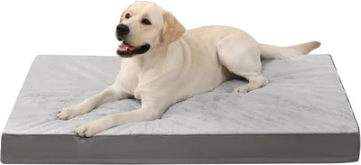 Productafbeelding van Orthopedisch hondenbed voor grote honden - XL - eierschuim - omkeerbaar fleece en oxford - wasbaar