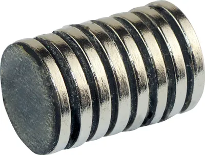 Immagine prodotto di Set di magneti al neodimio 8 pezzi 12 x 1,5 mm con lato adesivo