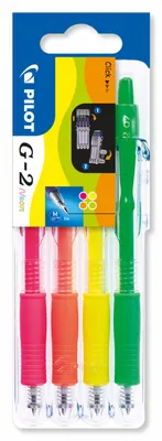 Image de PILOT 551669 Stylo à encre gel G2 07 Neon Set2Go, étui de 4(S)