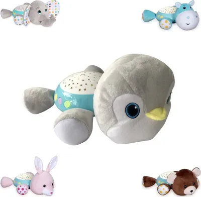 Image de Lorelli Veilleuse Peluche Projecteur de lumière étoilée Berceuse Bruits naturels en gris
