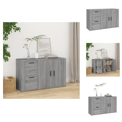 Produktbild von vidaXL Sideboard Grau Sonoma 100x33x59,5 cm Holzwerkstoff -  Sideboards