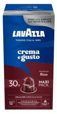 Obrázek produktu pro Lavazza Crema e Gusto Ricco, 30 hliníkových kapslí pro kávovar Nespresso