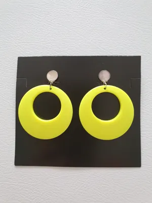 Produktbild von O471224 neon-gelb Damen Ohr Klipps Hippie Schmuck