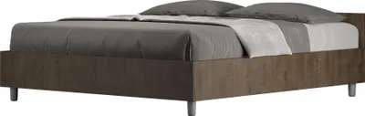 Immagine prodotto di ITYHOME - Letto con rete 160x190 noce Nuamo