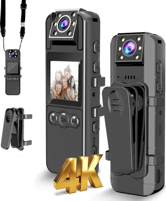 Produktbild von Professionelle Polizeikamera: 4K Ultra HD – 180°-Drehobjektiv, Infrarot-Nachtsicht, 6 Stunden Akkulaufzeit, 256 GB Speicher für präzise Einsatzaufze