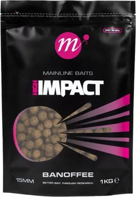 Produktbild von Mainline Baits Hi Impact Boilies Banoffee 1 kg 15 mm