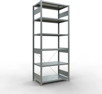 Produktbild von Schulte Fachbodenregal MULTIplus250 Stecksystem | Grundregal | HxBxT 250x100x60cm | 6 Ebenen | Fachlast 250kg | Verzinkt