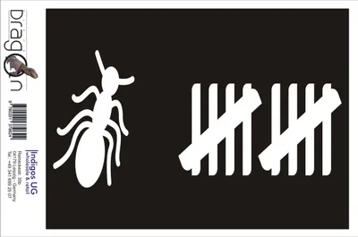 Produktbild von Aufkleber / Autoaufkleber - JDM / Die cut / Auto / OEM - Ant Society 210x100mm silber - Heckscheibe / Heckscheibenaufkleber