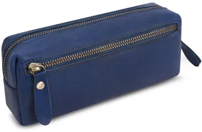 Image de Organiseur pour fournitures de bureau et de maquillage, grande capacité, sac à dos bleu avec fermeture à glissière