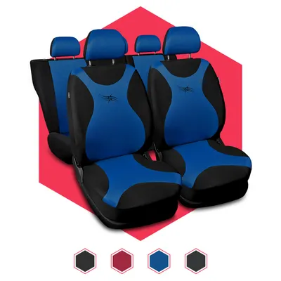 Produktbild von Autositzbezüge Universal Schonbezüge Sitzauflage PKW Schonbezug Polyester Blau