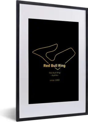 Produktbild von MuchoWow® Gerahmtes Poster Red Bull Ring - Formel-1-Rennstrecke 40x60 cm - Poster mit Schwarzem Bilderrahmen Wandposter Rahmen Foto Bilder - Poster in Rahmen