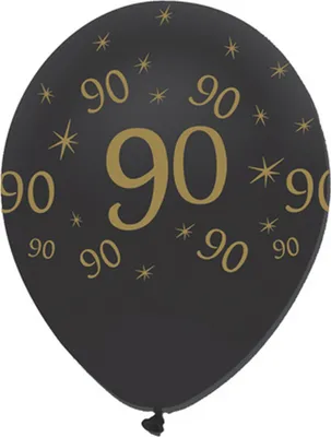 Immagine prodotto di Palloncini in lattice Creative Party con stampa all-over, neri, 6 pezzi SG8395 (80) (nero/oro)