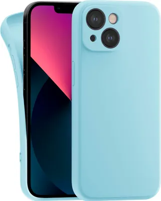 Produktbild von Hülle für Apple iPhone 13 - Handyhülle mit Kameraschutz Cover aus Silikon in Hellblau