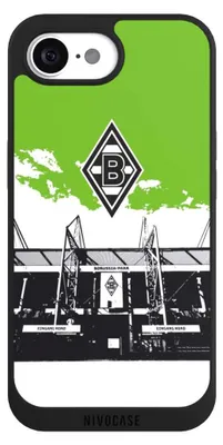Produktbild von NIVOCASE Handyhülle für Apple iPhone 16e  Hülle NIVOpure Case Schwarz Borussia Mönchengladbach Fanartikel Stadion