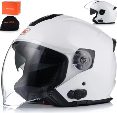 Immagine prodotto di Origine Palio 2.0 Mini S7 Casco jet Bluetooth, bianco metallizzato, XS (54)