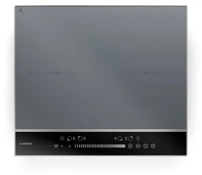 Obrázok produktu pre Klarstein DualTone Flex indukčná varná doska - 4-zónová indukčná varná doska, 7200 W, Thermoboost, flexi zóna, posuvník, časovač, hliníkový rám, biely LED displej, strieborná farba