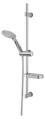 Produktbild von Hidra Duschsystem rund, Chrom, verstellbar, 5 Strahlarten, 72cm Duschstange, 150cm Schlauch