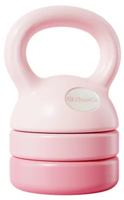 Produktbild von Solidchoice – Verstellbare Kettlebell für Damen, 12 lbs, Hellrosa