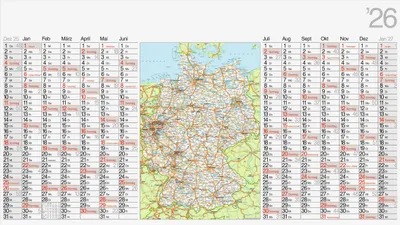 Produktbild von rido/idé 7033680006 | Plakatkalender 2026 | 1140×640 mm