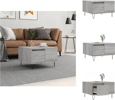 Produktbild von vidaXL Couchtisch Grau Sonoma 55x55x36,5 cm Holzwerkstoff - Couchtische