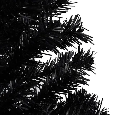Produktbild von vidaXL Künstlicher Weihnachtsbaum Beleuchtung & Kugeln Schwarz 240 cm