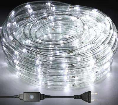 Produktbild von Bettizia LED Lichtschlauch Komplett Set mit Zubehör Lichterkette Beleuchtung Kaltweiß 10 Meter LED für Drinnen/Draußen Weihnachten Beleuchtung Dekoration Lichterschlauch