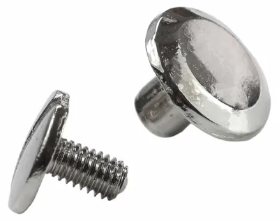 Metall Schraubnieten abgeschrägt, silbern 10x4x5-7mm