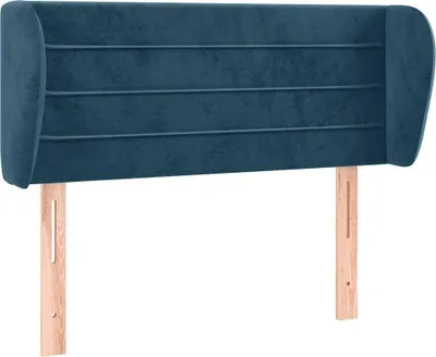 Produktbild von vidaXL Kopfteil mit Ohren Dunkelblau 83x23x78/88 cm Samt