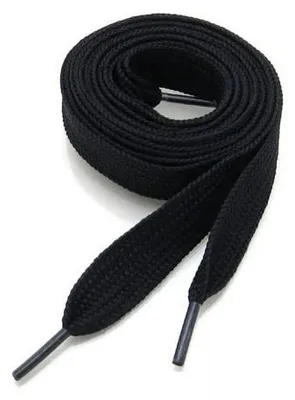 schnuersenkel flach breit 2cm schwarz
