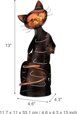 Produktbild von Weinregal für Wein, Metallskulptur in Katzenform, praktische Innendekoration, Kunsthandwerk, Weinregal