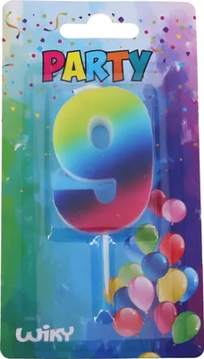 Immagine prodotto di Candela numero 9 Arcobaleno