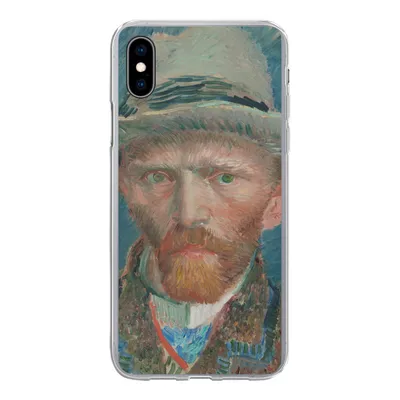 Produktbild von MuchoWow® Handyhülle Schutzhülle Hülle für iPhone Xs Selbstporträt 1887 - Gemälde von Vincent van Gogh Silikon Softcase Handy Hülle - Handytasche