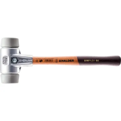 Produktbild von HALDER SIMPLEX TPE-Hammer mittel mit Aluminiumgehäuse und Holzstiel - D=30 mm - 3103.030