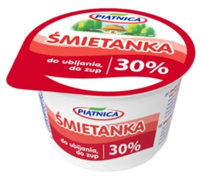 Zdjęcie produktu dla Śmietanka 30% tłuszczu do zup, sosów i deserów 200 g