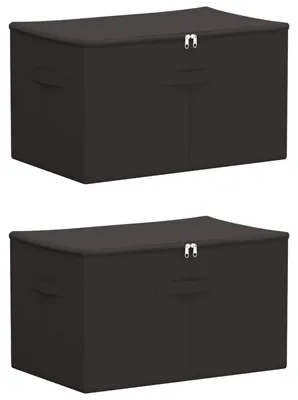 Productafbeelding van vidaXL Opbergbox, 2 stuks, vliesmateriaal, 55 x 35 x 32 cm, 61,6 liter