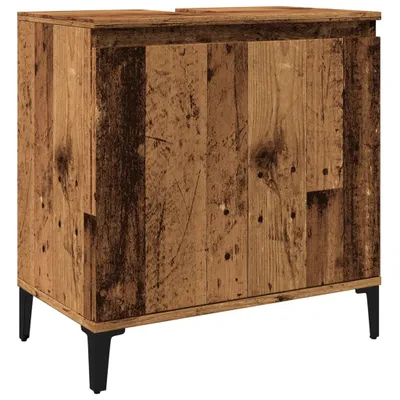 Produktbild von "SALE 2026" Waschbeckenunterschrank Altholz-Optik 58x33x60 cm Holzwerkstoff - Spiegelschränke DE5946890