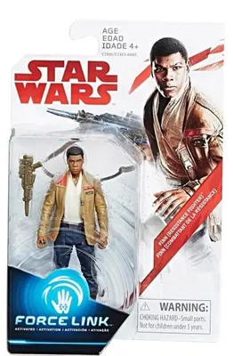 Image de Figurine star wars force link 2.0 : finn 9.5 cm - resistance fighter - hasbro - c1505