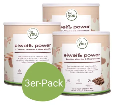 Produktbild von for you power Eiweiß Dreierpack