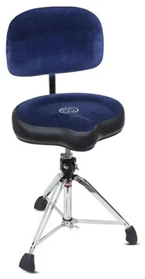 Immagine prodotto di Sgabello a sella Roc-n-Soc per tamburo blu con schienale