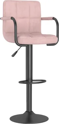 Image de vidaXL Tabouret de bar en velours rose