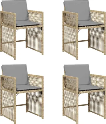 Zdjęcie produktu dla VidaXL 365040, Taras, Obite siedzisko, Technorattan, Stal, Szary, 110 kg, 505 mm