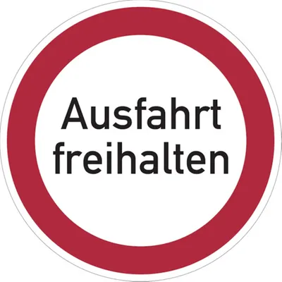 Produktbild von Dreifke® Verbotsschild, Ausfahrt freihalten - praxisbewährt | Alu geprägt | 3...