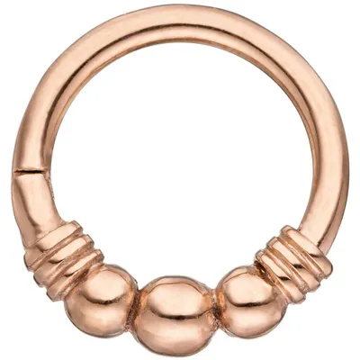 Produktbild von Segmentring aus Edelstahl Farbe rotgold Klick-System Scharnier Ringstärke 1,2mm