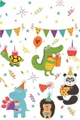 Image de Nappe en papier ANIMAUX Fête d'anniversaire 120 x 180 cm