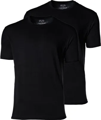Produktbild von CECEBA Herren T-Shirt, kurzarm, Baumwolle, Single Jersey, schwarz, uni, 2er Pack Größe: 50
