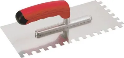 Produktbild von KAUFMANN Glättekelle rostfrei, gezahnt 15 x 15 mm, mit Softgriff