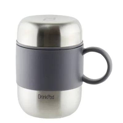 Obrázek produktu pro Pioneer DrinkPod termohrnek s ouškem Stříbrný, 280 ml