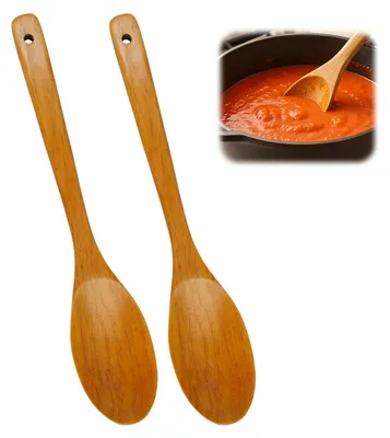 Holz-Kochlöffel und Spatel, 30 cm, natur