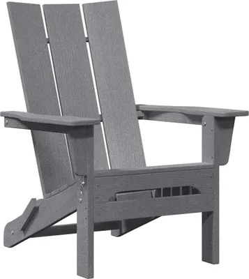 Zdjęcie produktu dla vidaXL Składane krzesło Adirondack jasnoszare 74,5 x 80,5 x 90 cm HDPE