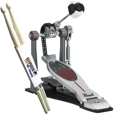 Obrázek produktu pro Jednoduchý pedál Pearl P-2050C Redline s bubenickými paličkami